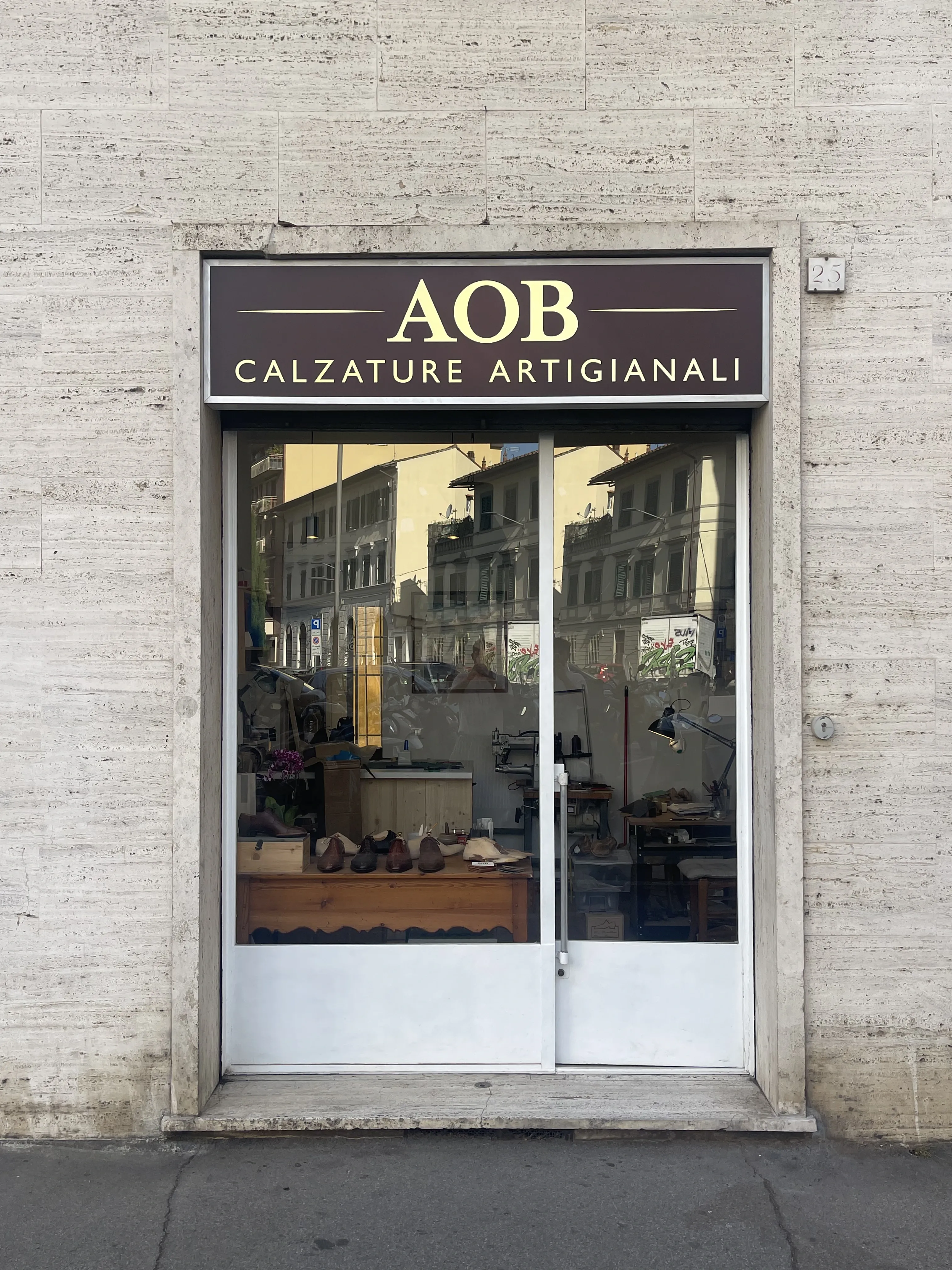 AOB Shoes studio in Florence, Italy